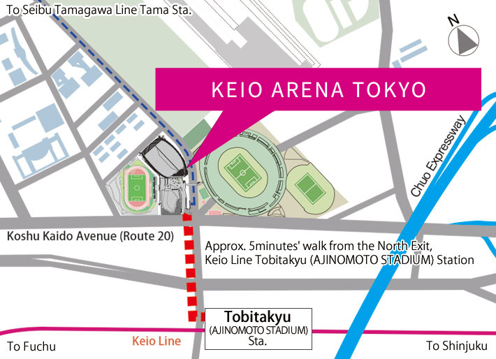 Access route from the station